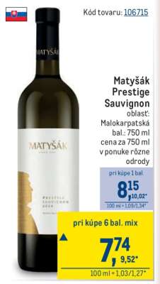 Matyšák Prestige Sauvignon
