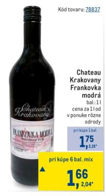 Chateau Krakovany Frankovka modrá