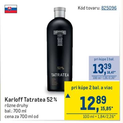 Karloff Tatratea 52 %