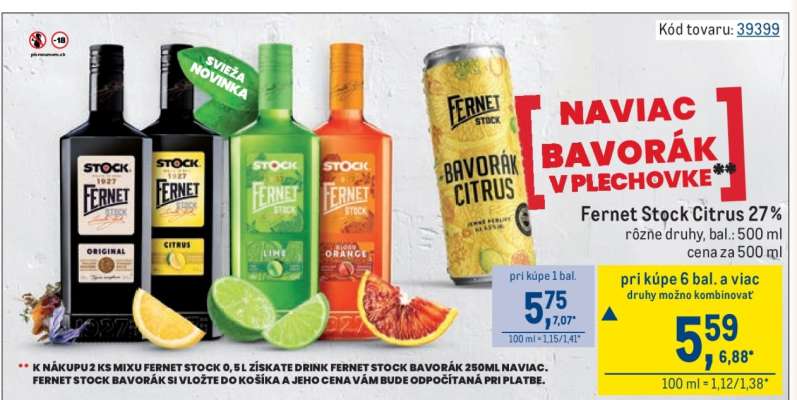 Fernet Stock Citrus 27 %