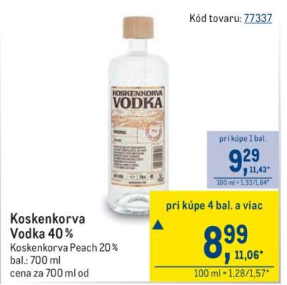 Koskenkorva Vodka 40 %