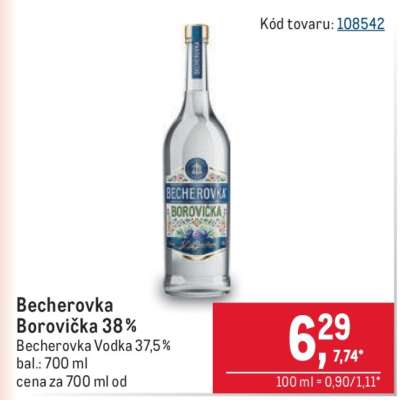 Becherovka Borovička 38 %
