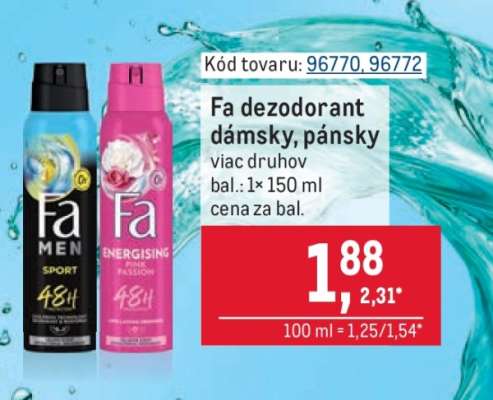 Fa dezodorant dámsky, pánsky