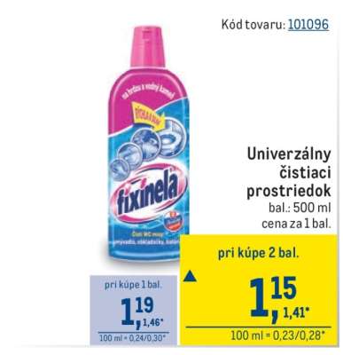Univerzálny čistiaci prostriedok