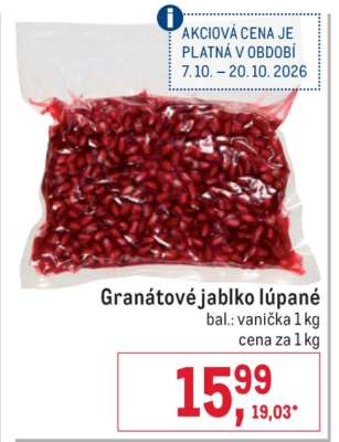 Granátové jablko lúpané