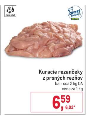 Kuracie rezančeky z prsných rezňov