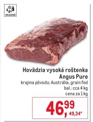 Hovädzia vysoká roštenka Angus Pure
