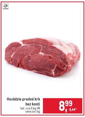 Hovädzie predné krk bez kosti