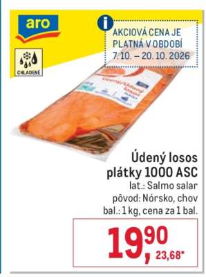 Údený losos plátky 1000 ASC