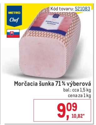 Morčacia šunka 71 % výberová
