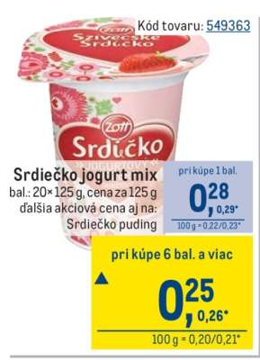 Srdiečko jogurt mix