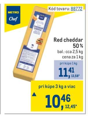 Red cheddar 50%