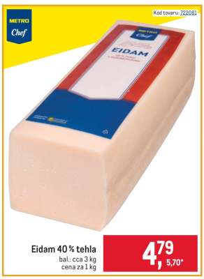 Eidam 40 % tehla