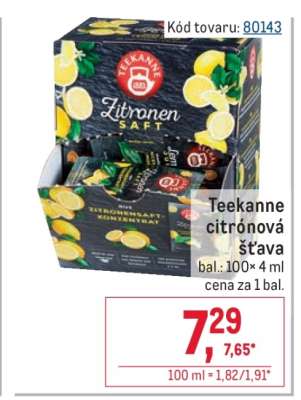 Teekanne citrónová šťava