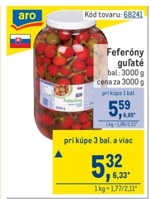 Feferóny guľaté
