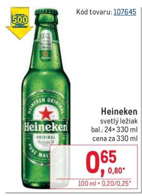 Heineken svetlý ležiak