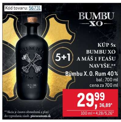 Bumbu X. O. Rum 40 %