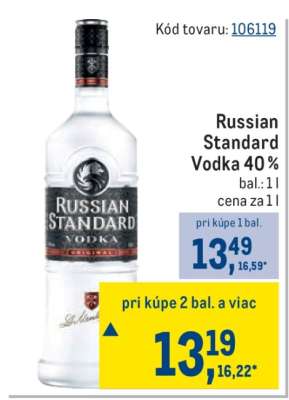 Russian Standard Vodka 40 %