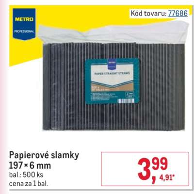 Papierové slamky 197 × 6 mm