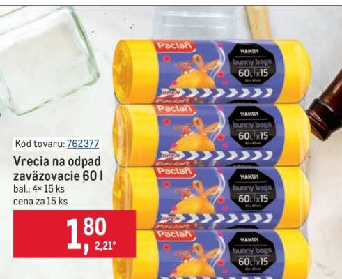 Vrecia na odpad zaväzovacie 60 l