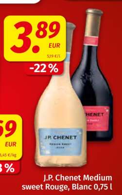 J.P. Chenet Medium sweet Rouge, Blanc 0,75 l