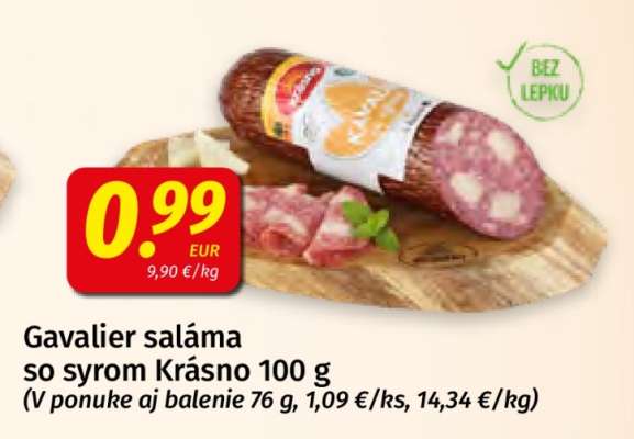 Gavalier saláma so syrom Krásno 100 g