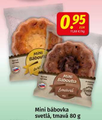 Mini bábovka svetlá, tmavá 80 g