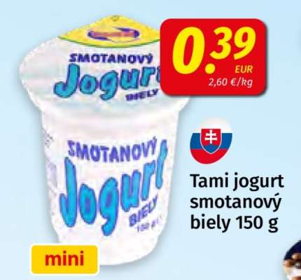 Tami jogurt smotanový biely 150 g