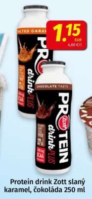 Protein drink Zott slaný karamel, čokoláda 250 ml