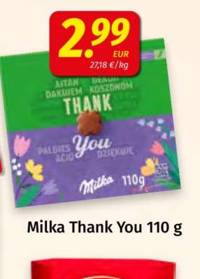 Milka Thank You 110 g