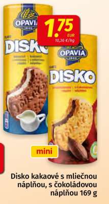 Disko kakaové s mliečnou náplňou, s čokoládovou náplňou 169 g