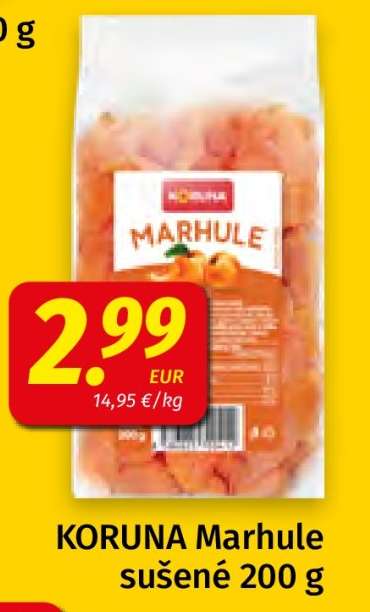 KORUNA Marhule sušené 200 g