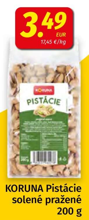 KORUNA Pistácie solené pražené 200 g