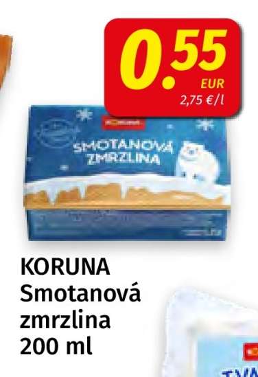 KORUNA Smotanová zmrzlina 200 ml