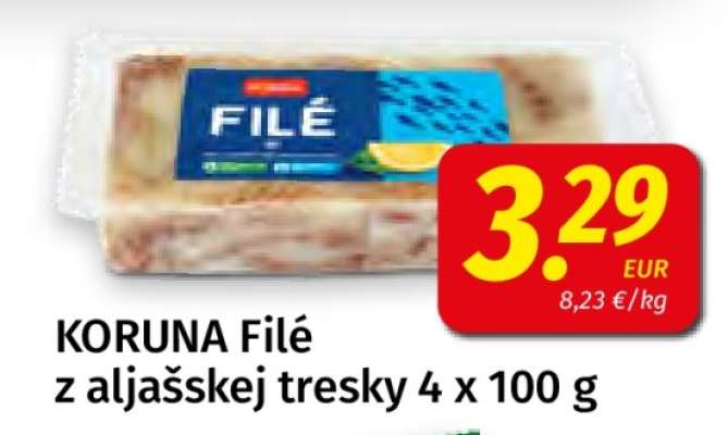 KORUNA Filé z Aljašskej tresky 4 x 100 g