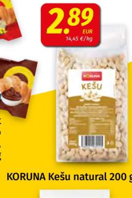KORUNA Kešu natural 200 g