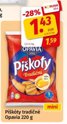 Piškóty tradičné Opavia 220 g