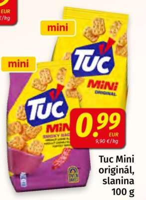 Tuc Mini Originál, Slanina 100 g