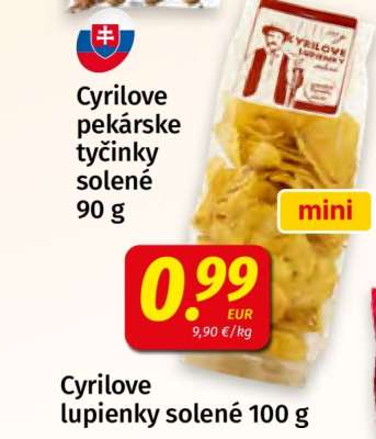 Cyrilove pekárske tyčinky solené 90 g