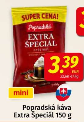 Popradská káva Extra Špeciál 150 g