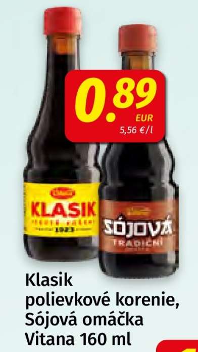 Klasik polievkové korenie, Sójová omáčka Vitana 160 ml