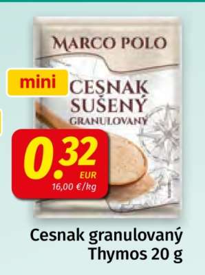 Cesnak granulovaný Thymos 20 g