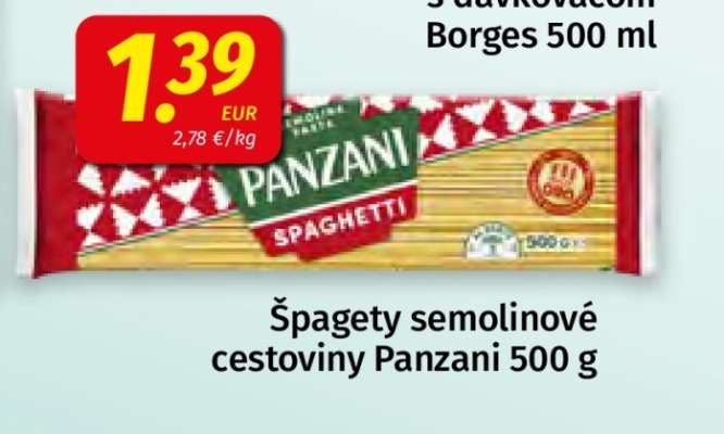 Špagety semolinové cestoviny Panzani 500 g