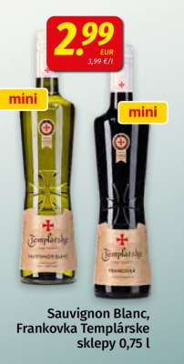 Sauvignon Blanc, Frankovka Templářske sklepy 0,75 l
