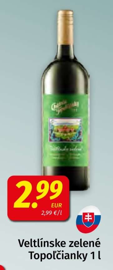 Veltlínske zelené Topoľčianky 1 l