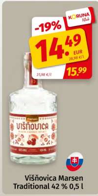 Višňovica Marsen Traditional 42 % 0,5 l