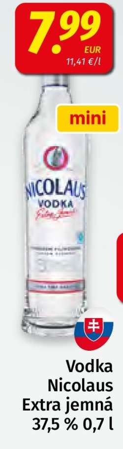 Vodka Nicolaus Extra jemná 37,5 % 0,7 l