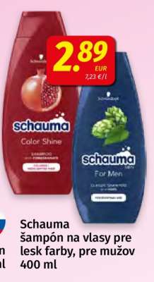 Schauma šampón na vlasy pre lesk farby, pre mužov 400 ml