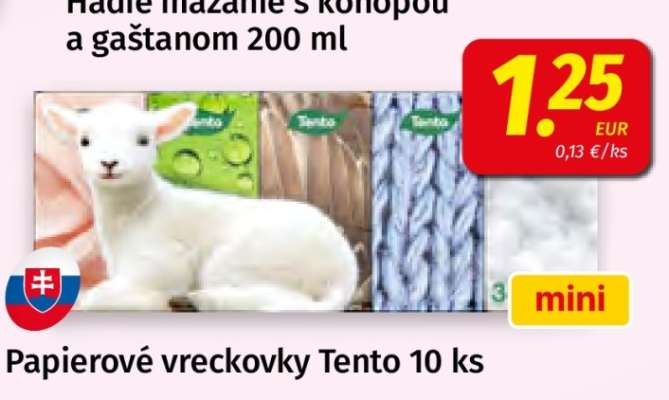 Papierové vreckovky Tento 10 ks