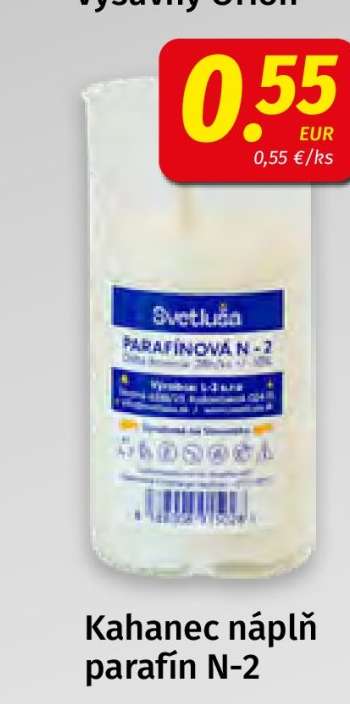 Kahanec náplň parafín N-2